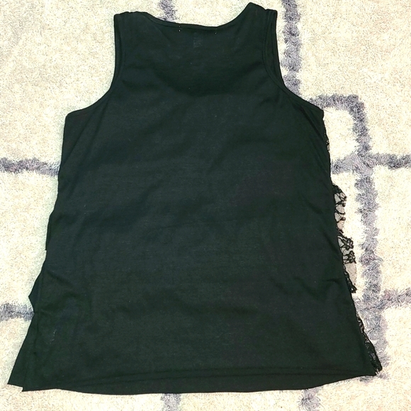 Black Ruffled Top - Picture 2 of 4